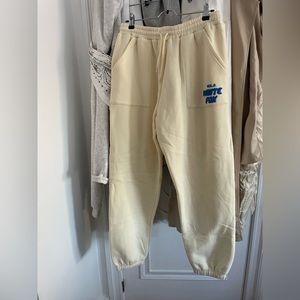 Fuzzy warm lining cream yellow color super cute never worn